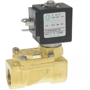 Horeca Parts - Elektrozawór 1/2" FF, 24V, do pary, NC, 140°C, 20 bar, cewka 8W, 70 l/min - ODE