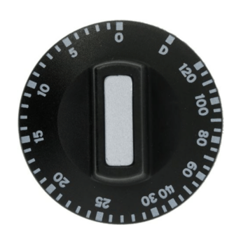Horeca Parts - Časový knoflík 120 min zapnuto, Ø 50 mm, uchycení 6x4,6 mm, černý – Kombinovaná parní trouba Rational (3241359)