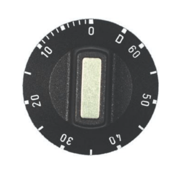 Horeca Parts - Timer knob 60 min on, Ø 50 mm, mounting 6x4.6 mm, black (2103435)