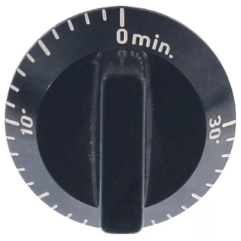 Horeca Parts - Pokrętło czas 30min ø 55mm wał ø 6x4,6mm wał płaski dolny czarny