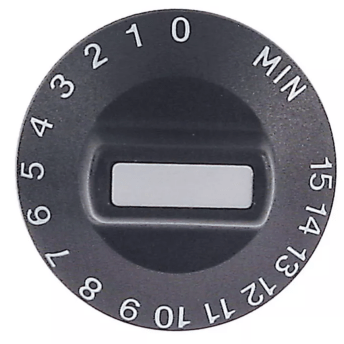 Horeca Parts - Časový knoflík 15 min Ø50 mm uchycení 6x4,6 mm černý (5112729)