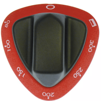 Horeca Parts - Thermostat knob max temp. 300°C 80-300°C mounting 6×4.6 mm red – Electric stove Angelo Po (5059131)