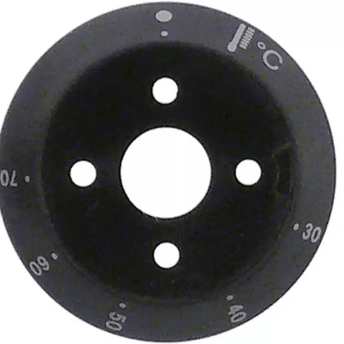 Horeca Parts - Stupnice knoflíku teploty max. 70 °C 30–70 °C průměr 58 mm uchycení 15 mm, černá – Unox