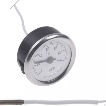 Horeca Parts - Thermometeraufsatz Durchmesser 52mm Temp. max. 120°C 0 bis 120°C Fühlerdurchmesser 6mm Fühlerlänge 38mm - Zanussi Haubengeschirrspüler (3441044)