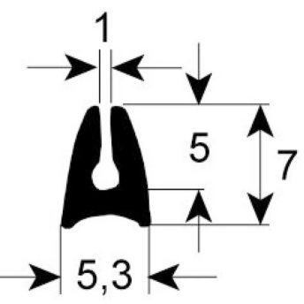 Horeca Parts - Profil de etanșare pentru ferestre 1500 L 1430 mm - Küppersbusch (5126707)