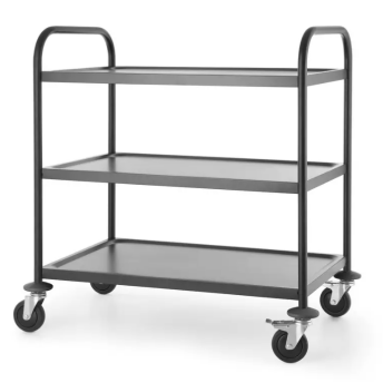 Horeca Parts - Cărucior de servire, negru mat, 905 x 585 x (H) 945 mm, Hendi