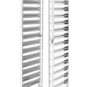 Horeca Parts - Cărucior de transport containere 15× GN 1/1, Kitchen Line, argintiu, 380 x 550 x (H) 1705 mm, Hendi