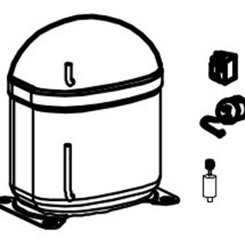Horeca Parts - Sprężarka EKZ80L DONPER R600a – 220/240 V, 50 Hz, 1/5 KM - Szafa chłodnicza / mroźnicza Hendi 236024, 236062, 236079