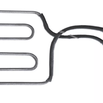 Horeca Parts - Ohřívač 700W 230V délka 185 mm, W1 42 mm, W2 102 mm, ø trubky 6,3 mm, délka kabelu 750 mm, výška 11 mm, šířka 187 mm.