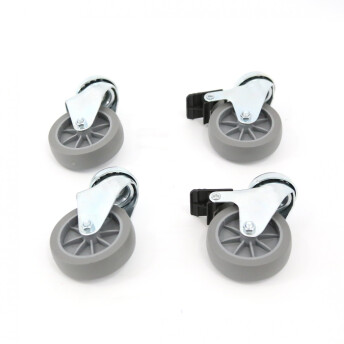 Horeca Parts - 75 mm wheel set - Sammic mixer DM-10, DM(E)-20, DM(E)-33, DME-40, DME-50, SM-75