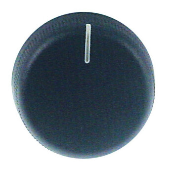 Horeca Parts - Switch knob mark zero dia 43mm fixing 6x4,6mm black - Tecnoeka, Hendi, Cookmax ovens (3541004, CZE 00002780, 09960028500)