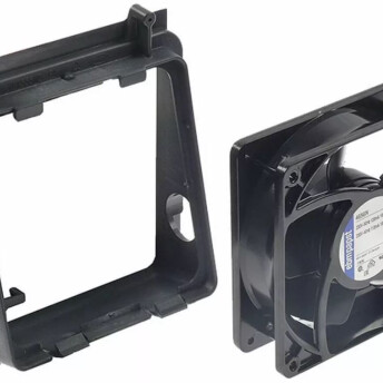 Horeca Parts - Chladicí ventilátor - 230V 19/18W D 119mm Š. 119mm V 38mm konektor 2,8mm plochá zástrčka s otvorem