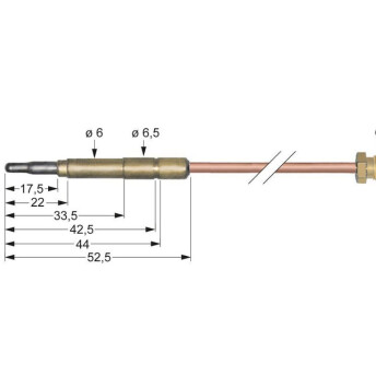 Horeca Parts - Termopara M8x1 dł. 1500mm podłączenie do palnika śr. 6mm(6,5mm) - (3440232)