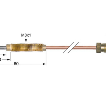 Horeca Parts - Termocuplu M8x1 lungime 320mm conexiune arzător M8x1