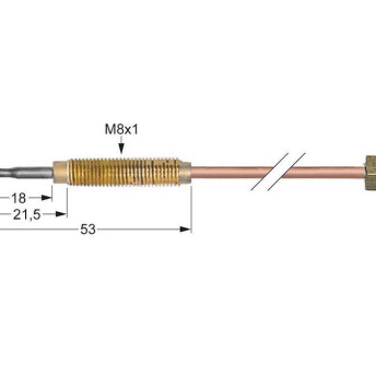 Horeca Parts - Termopara M8x1 dł 450mm podłączenie do palnika M8x1