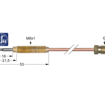 Horeca Parts - Termočlánek M8x1 délka 450mm připojení hořáku M8x1