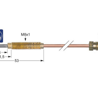 Horeca Parts - Thermocouple M8x1 length 1500mm connection to burner M8x1