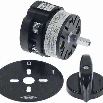 Horeca Parts - Nockendrehschalter 2 Positionen 0-1 2-polig Typ CA0170002V 400V 20A 5x5mm