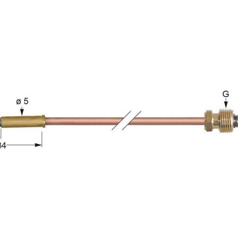 Horeca Parts - termocuplu M8x1 L 1000mm conector plug-in ø5.0mm