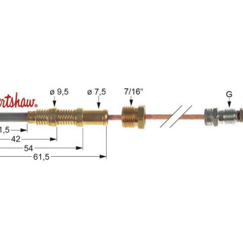 Horeca Parts - Termopara ASA 11/32 dł. 610mm podłączenie do palnika 7/16"