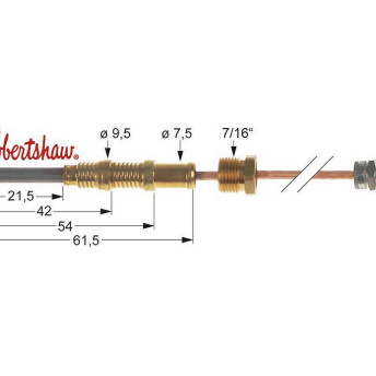 Horeca Parts - Termočlánek asa 11/32 délka 1220mm připojení hořáku 7/16“