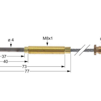 Horeca Parts - Flexible thermocouple M8x1 M8x1 L 750mm 102420