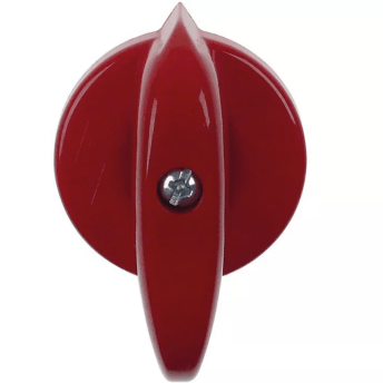 Horeca Parts - Schalterknopf Nullzeichen Durchmesser 34/60mm Länge 50mm Höhe 22mm Befestigung 5x5mm rot