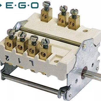 Horeca Parts - 4polohový vačkový spínač sekvence 0-1-2-3 32A 1NO 2CO 6x4,6mm upevňovací délka 23mm keramika