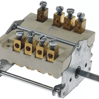 Horeca Parts - Comutator cu came 2 poziții secvență 0-1 32A 6x4.6mm lungime fixare 23mm ceramică - Placă grătar electric Mareno, Zanussi (3057140)