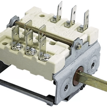 Horeca Parts - Vačkový spínač 3 polohy 0-1-2 16A 3NO 6x4,6mm montážní délka 26mm samec 6,3mm keramika