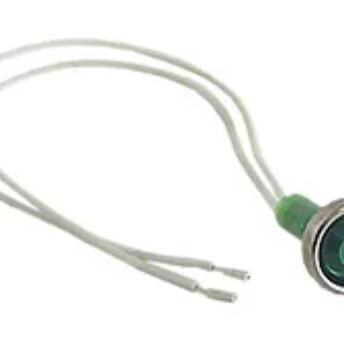 Horeca Parts - Lumină de control ø 10mm 230V lungime cablu verde 250mm