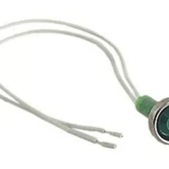 Horeca Parts - Indicator light ø 10mm 230V green wire length 250mm