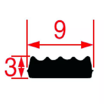 Horeca Parts - Pěnové těsnění 9 mm široké, 3 mm silné na metr samolepicí - univerzální myčka nádobí Aristarco (5051453)