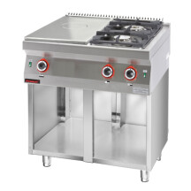 Horeca Parts - Gas range with a heating plate KROMET-700.KG-2 / I-400.S