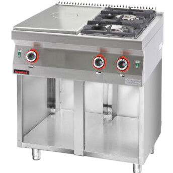 Horeca Parts - Gas range with a heating plate KROMET-700.KG-2 / I-400.S