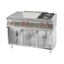 Horeca Parts - Kuchnia gazowa z płyta grzewczą kromet- 700.KG-2/I-800.S