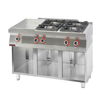 Horeca Parts - Gas range with a heating plate KROMET-700.KG-4 / I-400.S