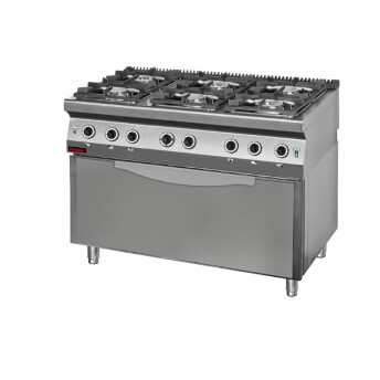 Horeca Parts - Gas range with an electric oven Kromet - 700.KG-6 / PE-3