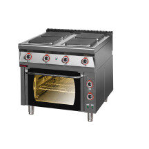 Horeca Parts - Gas range with an electric oven Kromet - 900.KG-4PE / T