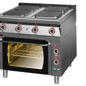 Horeca Parts - Gas range with an electric oven Kromet - 900.KG-4PE / T