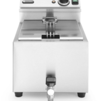 Horeca Parts - Frytownica manualna z kranem spustowym, 8 l, HENDI, Profi Line, 8L, szary, 230V/3500W, 305x515x(H)350mm