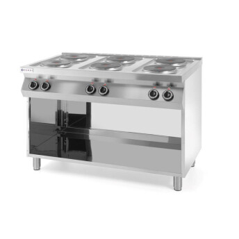 Horeca Parts - Elektroherd 6 Kochfelder Kitchen Line, mit offenem Untergestell Hendi 226230