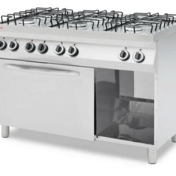 Horeca Parts - Gas cooker with oven, 6-burner Revolution 226452