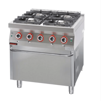 Horeca Parts - Plynový sporák s plynovou troubou kromet - 900.KG-4PG