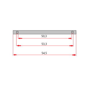 Horeca Parts - Prowadnica półki ( komplet 2 sztuk na 1 półkę ) - stół chłodniczy 236130, 236222, 236208, 236161, 236246, 236239, 236215, 236192, 236178, 236147, 236154, 236185
