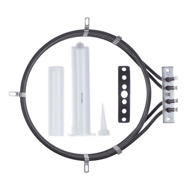 Horeca Parts - Grzałka z zestawem uszczelek i silikonem o mocy 4250W, 230V, średnica wewnętrzna 220mm, zewnętrzna 235mm - Piece gastronomiczne Unox XB403, XB403G, XB603, XB603G, XV301, XV301E, XV303G, XV401E ( KRS012, KRS1040A, RS076, RS076A, RS076B, RS1040A0, C004301 )