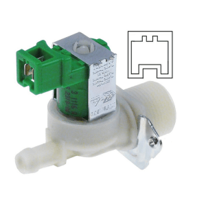 Horeca Parts - Elektrozawór pojedynczy prosty 230V wej. 3/4" wyj. 11,5mm - Zmywarka Winterhalter, Gorenje ( 5048156, 3106250 )