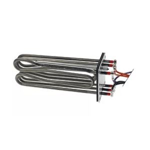 Horeca Parts - Grzałka 9000W 208V L 192mm Kołnierz 5-otworowy przyłącze Wtyk płaski 6,3mm średnica rury 65mm - Piec Rational