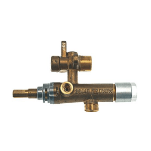 Horeca Parts - Zawór gazowy z wyjściem rurowym wlot gazu M15x1 rurka ø 10mm wylot gazu M17x1 rurka ø 10mm dł. osi/wału 22/15mm (3348071)