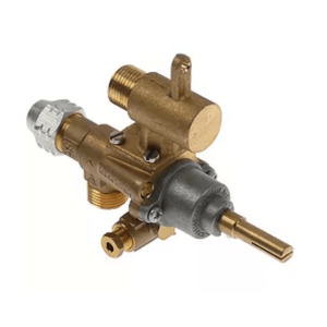 Horeca Parts - Zawór gazowy z wyjściem rurowym wlot gazu M18x1.5 rurka ø 12mm dł. osi/wału 34/15mm